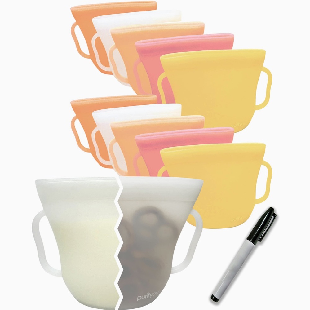 Silicone Reusable Storage Bags (4 oz)(10 pack)